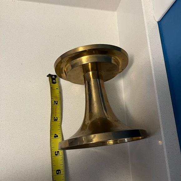 Vintage Fleur-De-Lis Matchstick Holder Wall Decor & Heavy Brass Candle Holder - Picture 12 of 14